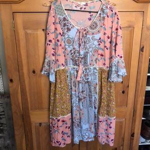 Colorful long tunic top